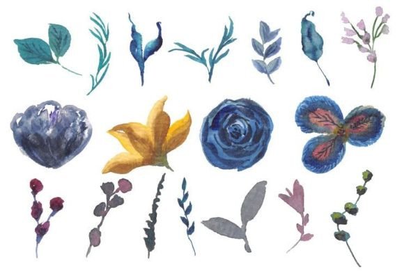Blue Floral Watercolor for Organic Visual Storytelling