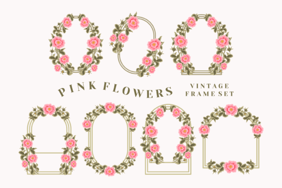 Evaluating Classic Vintage Pink Floral Arch Frames for Design Projects