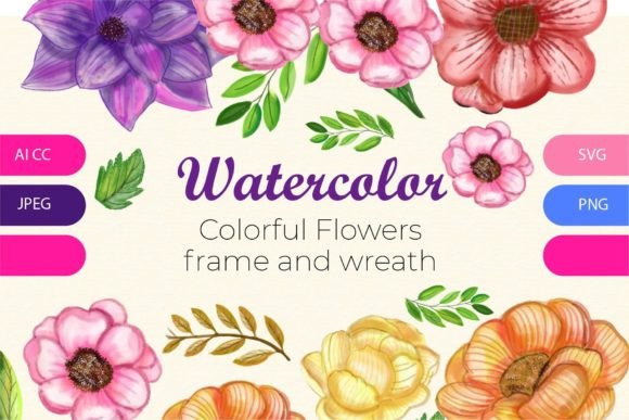 Exploring the Elegance and Utility of the Watercolor Floral Frame Wreath