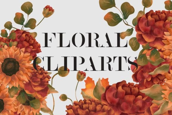 Floral Cliparts Pack: 54 High-Resolution PNGs for Creators