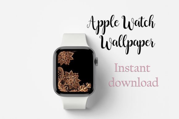 Golden Florals on Your Wrist: The Gold Floral Apple Watch Wallpaper That Transforms Your Day