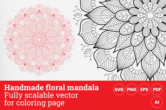 Handmade Floral Mandala, Scalable Vector: A Canvas Without Limits