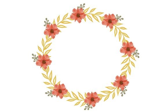 The Creative Versatility of Yellow and Orange Floral Wreath Designs in Digital and Print Projects