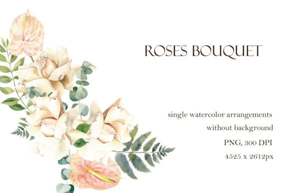 Watercolor Boho Floral Bouquet Rose Png Guide