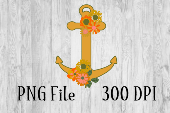 Yellow Floral Anchor: A Versatile Design for Makers